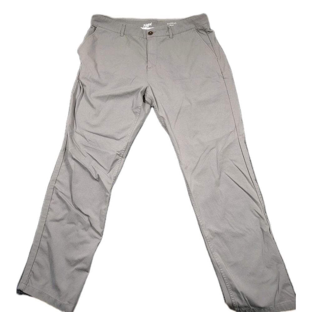 Mugsy Pants Mens 38x30 Damens Chinos Stretch Gray Straight Comfort K4PNDA